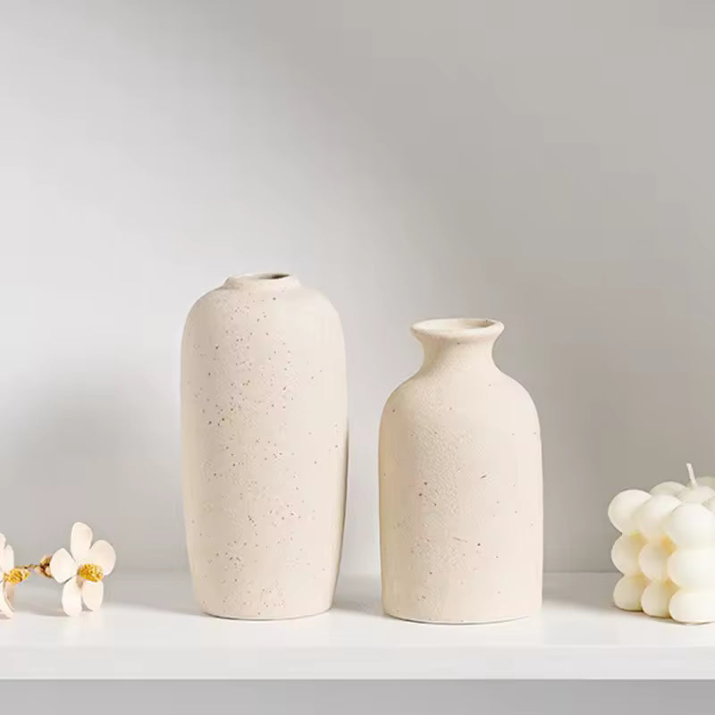 Minimalist Nordic Ceramic Vase | Modern Decorative Flower Vase for Home Décor