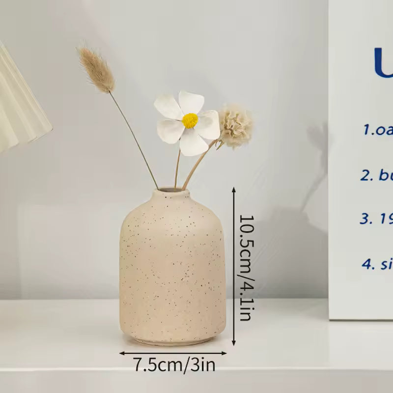 Minimalist Nordic Ceramic Vase | Modern Decorative Flower Vase for Home Décor