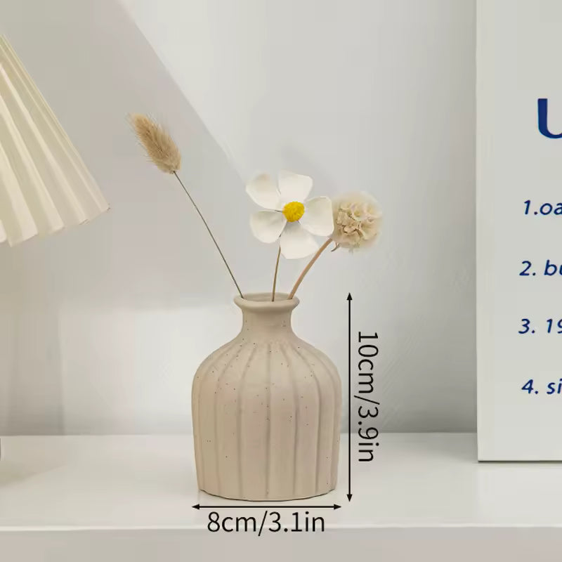Minimalist Nordic Ceramic Vase | Modern Decorative Flower Vase for Home Décor