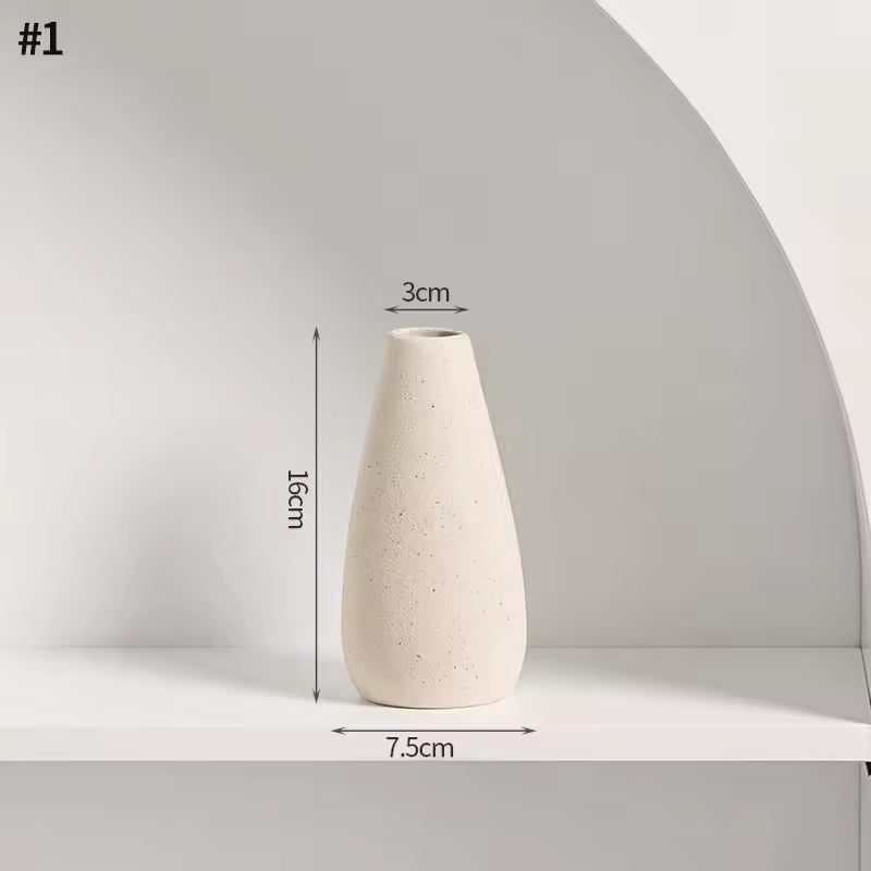 Minimalist Nordic Ceramic Vase | Modern Decorative Flower Vase for Home Décor