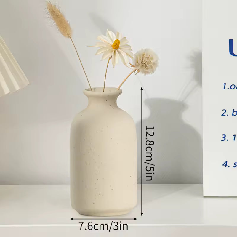 Minimalist Nordic Ceramic Vase | Modern Decorative Flower Vase for Home Décor