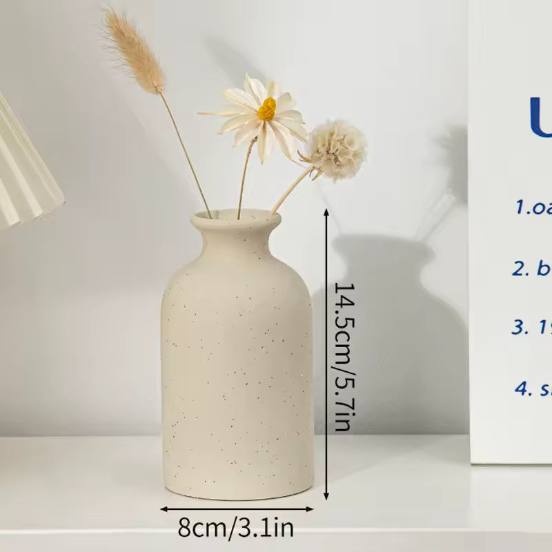 Minimalist Nordic Ceramic Vase | Modern Decorative Flower Vase for Home Décor