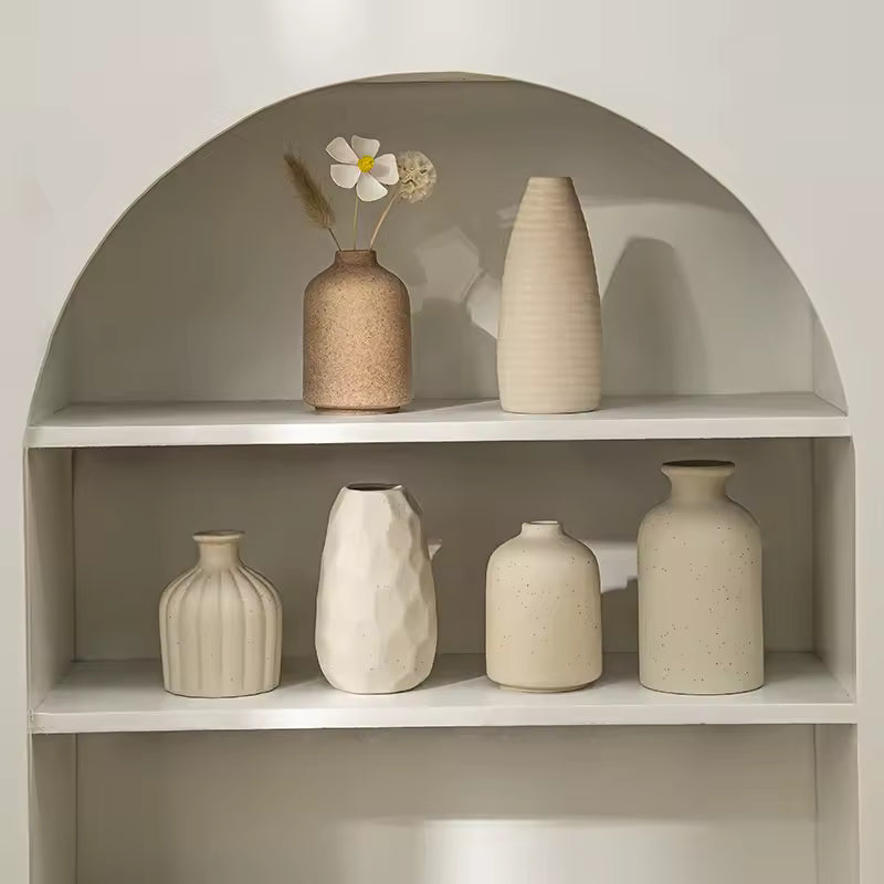 Minimalist Nordic Ceramic Vase | Modern Decorative Flower Vase for Home Décor