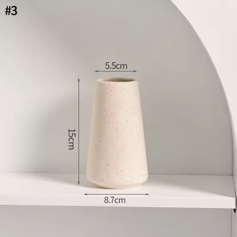 Minimalist Nordic Ceramic Vase | Modern Decorative Flower Vase for Home Décor