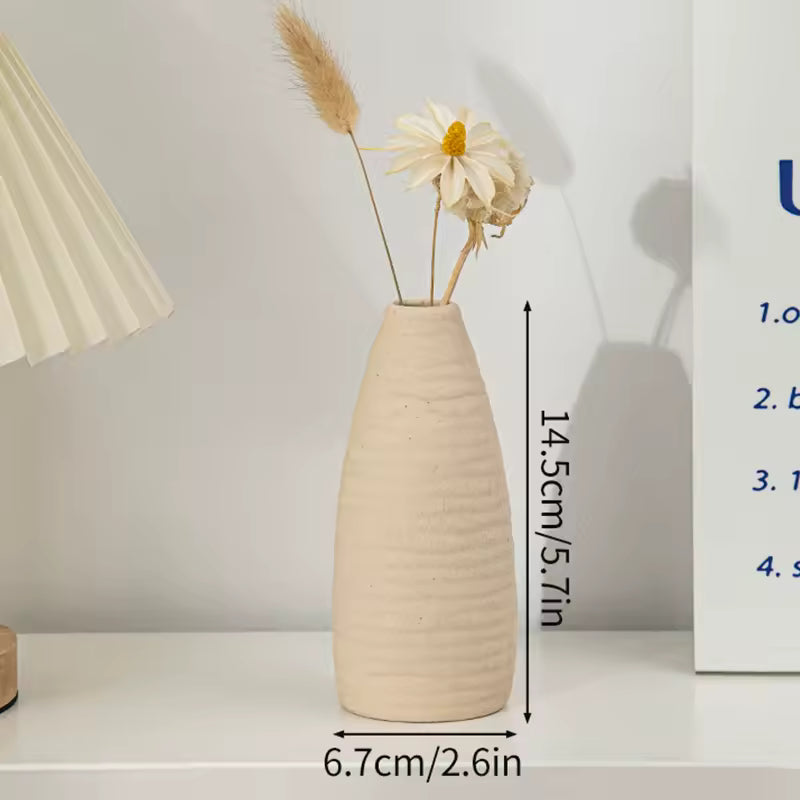 Minimalist Nordic Ceramic Vase | Modern Decorative Flower Vase for Home Décor