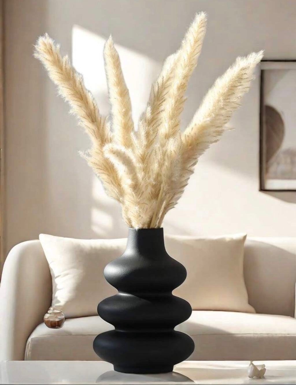 wave Ceramic Vase - Black
