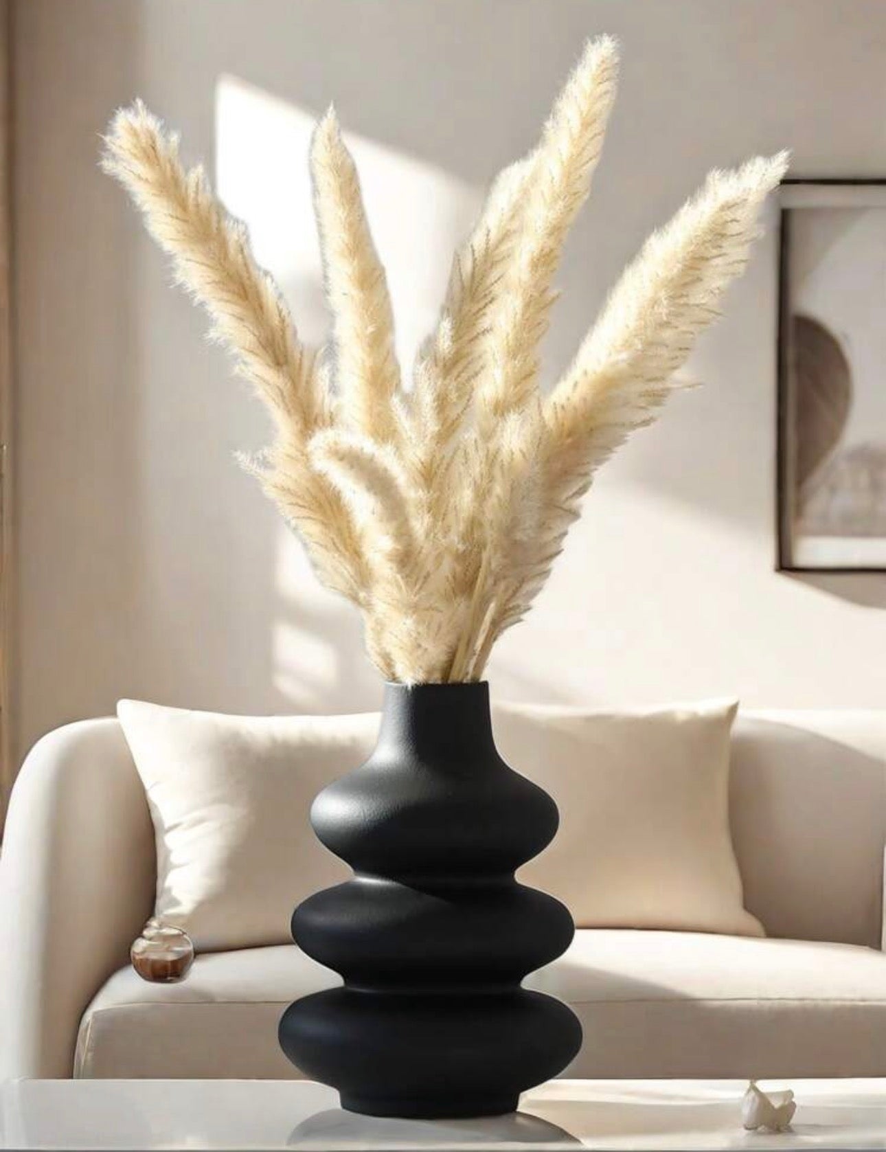 wave Ceramic Vase - Black