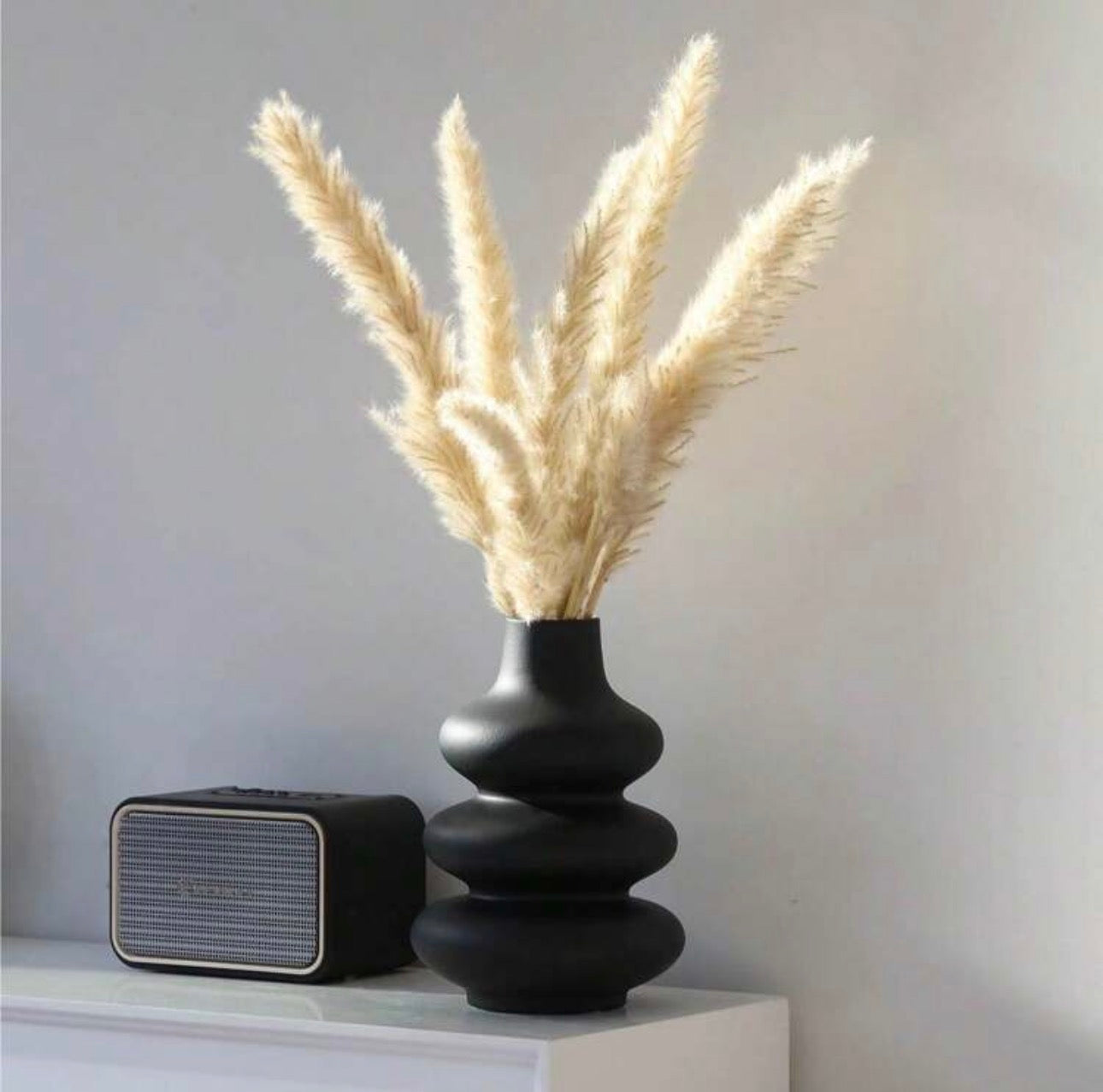 wave Ceramic Vase - Black